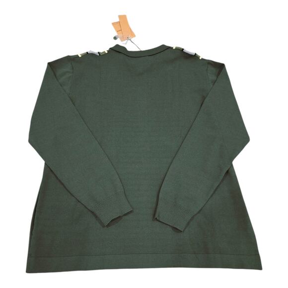 NWT PJ Paul Jones Vintage Striped Men's LS Cardigan BD Sweater 2XL Green - Picture 3 of 5